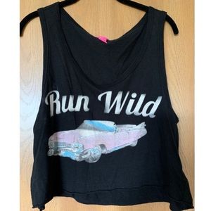 Cropped Graphic Tank Top